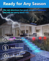 Teekuv 8 Pack 7 Inch RGB LED Hardscape Lighting, 5W Smart Retaining Wall Lights 16 Million Colors with Remote | Lumora
