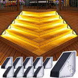 JSOT Solar Step Stair Lights Outdoor Yard Decor 10 Pack, IP65 Waterproof Deck Lighting for Outside Solar Powered | Lumora