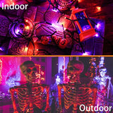 YAOZHOU Halloween String Lights Outdoor Indoor, Purple and Orange 217Ft 600LED 8 Modes Gothic Home Halloween | Lumora