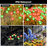 Solar Firefly Lights Outdoor Waterproof; 8 Modes Red and Green Firefly Swaying Solar Garden Lights Stakes for | Lumora