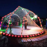 JMEXSUSS 2 * 200 LED Red Solar Rope Lights, 66ft IP 65 Waterproof Solar String Light Outdoor, 8 Modes Christmas | Lumora