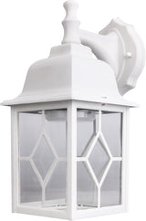 LIT-PaTH Outdoor LED Wall Lantern, White Large Exterior Wall Light Fixture, 5000K Daylight White, 11W 1000 Lumen | Lumora
