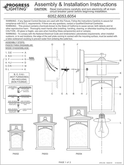 Progress Lighting Residence Collection 1-Light Umber Textured Art Glass Craftsman Outdoor Small Wall Lantern Light Antique Bronze, 6"
