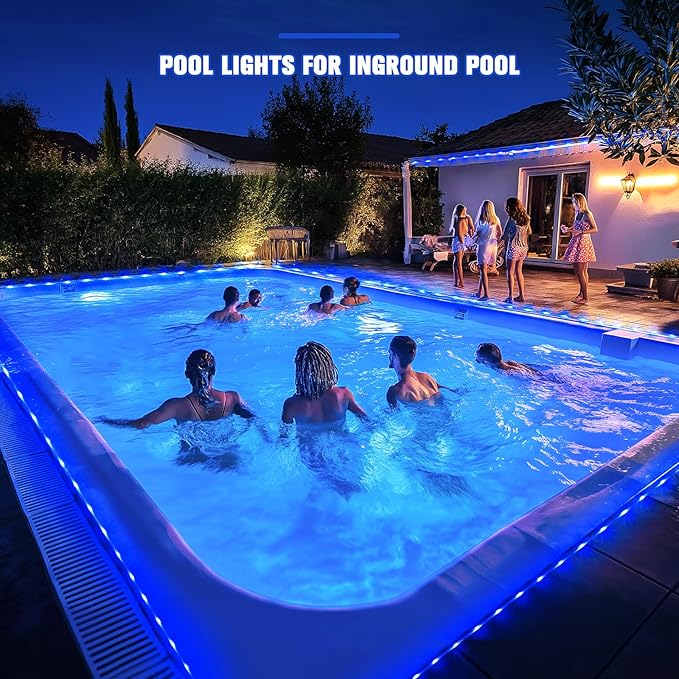JMEXSUSS 200 LED Pool Accessories Solar Rope Lights Outdoor, 72ft IP 65 Outdoor - Pond & Water Feature Light | Lumora