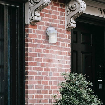 Ciata Outdoor Porch Light House Fixture Wall Mount Light Lantern Sconce, Lantern Sconce Fixture Jelly Jar Outdoor Down Light Fixture Front Porch - White - 2 Pack