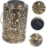 balacoo 1Pc Solar-Powered Hollowed Out Pattern Projection Lantern with Handle Outdoor Lamp for Garden and Patio | Lumora