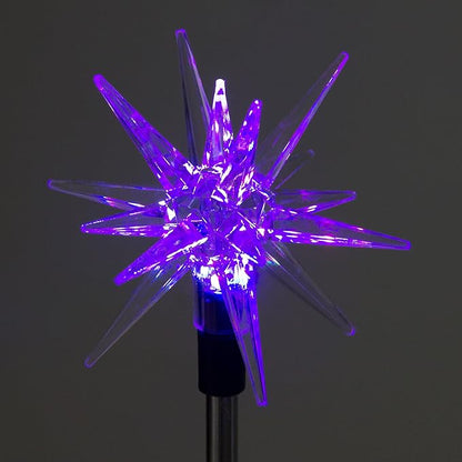 (8 Pack) Solar Color Changing Outdoor Garden Pathway Stake LED Starburst Light