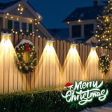 Brizled White Solar Fence Lights Outdoor, 11 Modes & 9 Colors Color Changing Solar Wall Lights, 100 Lumens IP65 | Lumora