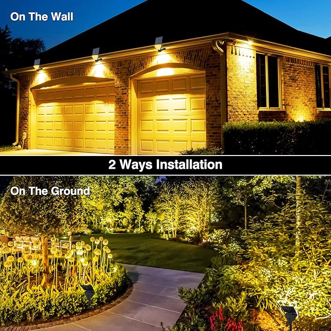 T-SUN Solar Lights Outdoor Waterproof IP65, 12 Pack LED Solar Spot Lights Color Changing IP65 Waterproof Smart Auto | Lumora