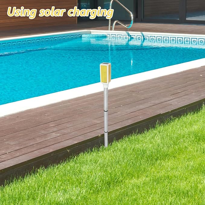 BESPORTBLE Solar Pathway Lights Outdoor Solar Traffic Warning Stake Light for Lawn Garden Patio Yellow LED Waterproof