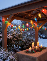 16Ft Jumbo LED Multicolor Christmas String Lights Outdoor with 10 C7 Clear Jumbo Multicolor Bulb, Connectable | Lumora