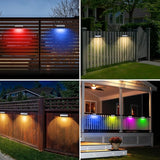 Super Bright Solar Fence Lights, 4 Pack Outdoor Wall & Deck Lights, 60 Lumen Waterproof, 8 Modes Warm & Cool White | Lumora