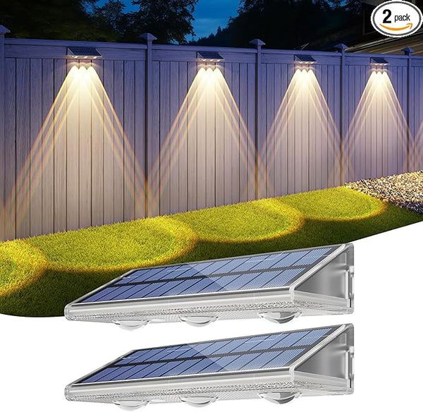YiLaie Solar Fence Lights Outdoor 3000K/4500K/6500K 3 Mode, IP67 Waterproof Fence Solar Lights Outdoor,2000mAh | Lumora