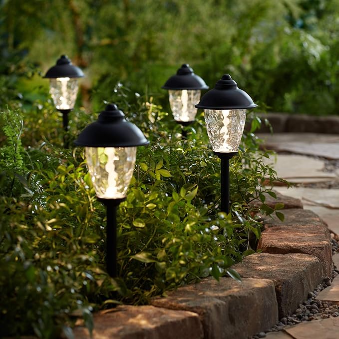John Timberland Concord 18" High Country Traditional Outdoor Landscape Path Light Porch House Exterior Outside Low Voltage LED Bulb Weatherproof Black Finish Metal Clear Glass Shade Front Door