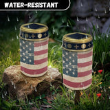 US Flag Solar Garden Lights Outdoor Waterproof Pathway Decorations for Yard Path Patio Warm White Lantern Solar | Lumora