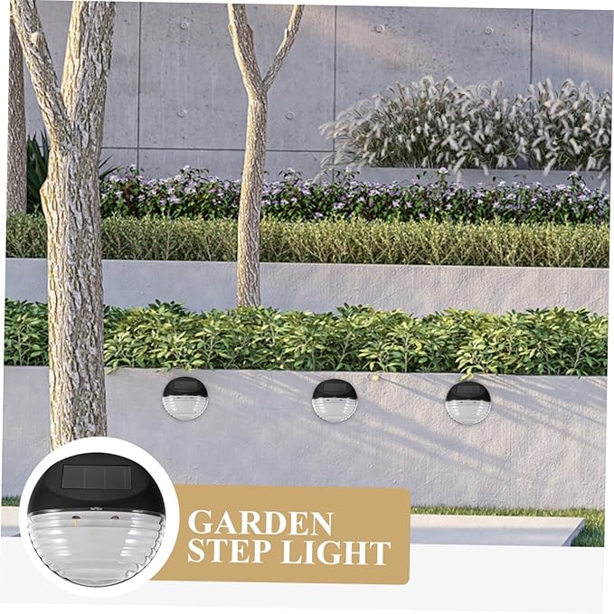 Led Solar Pathway Lights for Garden 4 Pack Solar-Powered Outdoor Stairs Fence Security Lamps Low Voltage Deck Lights