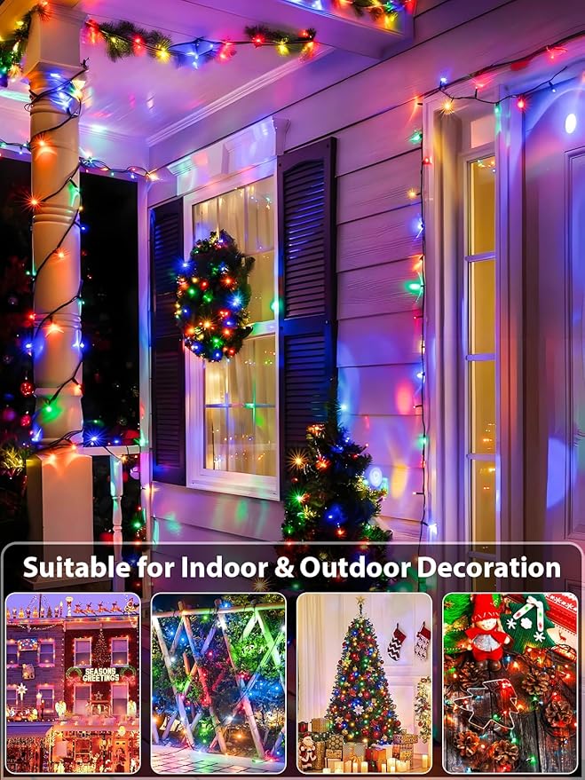 1000 LED Multicolored Christmas Lights Indoor Outdoor, Super Long 330 FT Green Wire String Lights with Memory & | Lumora