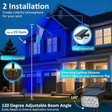 T-SUNUS RGB Solar Landscape Spotlights Christmas Outdoor IP65 Waterproof Color Spot Lights Auto Dusk to Dawn | Lumora
