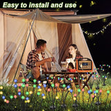 2 Packs Firefly Lights Solar Outdoor, 16 LED Multicolor Solar Walkway Lights Outdoor, Waterproof Garden Decor with | Lumora