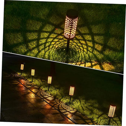 Milisten Solar Outdoor Light Creative Chrysanthemum Design Solar Pathway Lamp for Garden Decoration Easy Installation Automatic Light Control for Lawns and Courtyards