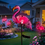 Solar Lights Outdoor,Flamingo Gifts for Women,Pink Flamingos for Yard Art Decor,Solar Metal Flamingo Lights | Lumora