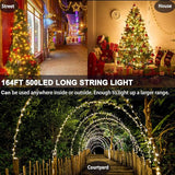 Decute 164FT 500LED Christmas Fairy String Lights Dimmable with Remote Control Copper Wire Starry Lights with UL | Lumora