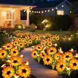 Solar Garden Lights 2 Pack Solar Swaying Bee Lights with Sunflowers, Gifts for Mom Women Mothers Day, Waterproof | Lumora