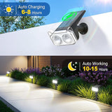 LETMY Solar Spot Lights Outdoor Waterproof with Bigger LED, Auto ON/Off 135°Adjustable Solar Lights Outdoor, 2-in-1 | Lumora