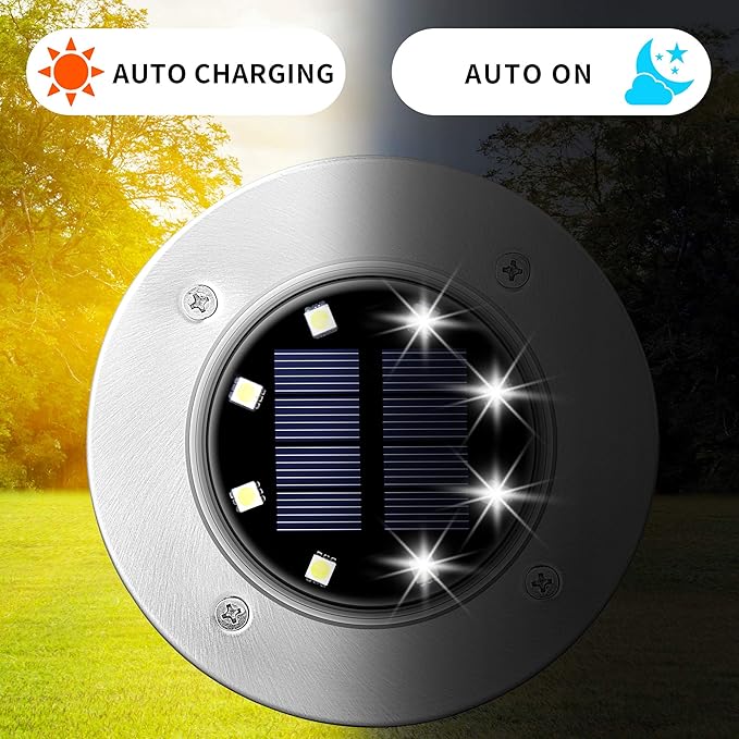 SOLPEX Solar Lights Outdoor 24 Pack (White),LED Solar Lights Waterproof Garden Landscape Lighting for Yard Deck Lawn Patio Pathway Walkway