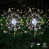 JJGoo Solar Firework Lights, 2 Pack 120 LEDs 2 Lighting Modes Solar Garden Lights Outdoor Waterproof for Yard Patio | Lumora