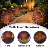 Garden Outdoor Lights, 2 Pack 120 LED Solar Garden Lights Fairy Lights Outdoor Waterproof Decorative Solar Firework | Lumora