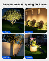2 Pack Solar Spotlights Outdoor Waterproof for Christmas Hanging, Tree, Wreaths, Snowman, Elk, Adjustable Panel | Lumora