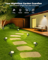 2 Packs Solar Spot Lights Outdoor, 64 LED 3000K Solar Lights Outdoor, IP67 Waterproof, Adjustable Brightness Dusk | Lumora