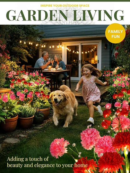 GIGALUMI Solar Lights Outdoor for Garden Decor, 2 Pack Solar Flower Lights Waterproof, 2 Lighting Modes 14 Flowers for Pathway,Yard, Patio Decoration, Gardening Gifts for Women (Pink+Red)