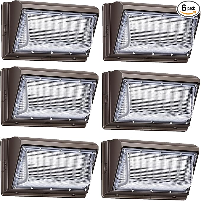 ledmo 120W LED Wall Pack Light Outdoor 6 Pack Exterior Commercial Lighting Fixture Waterproof Wall Mount for | Lumora