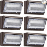 ledmo 120W LED Wall Pack Light Outdoor 6 Pack Exterior Commercial Lighting Fixture Waterproof Wall Mount for | Lumora