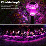 Halloween Solar Lights Outdoor 16 Pack Pink Purple LED Waterproof Mushroom Outside Lights for Yard Garden Patio | Lumora