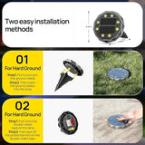 Solar Ground Lights with Remote Control 50ft,IP67 Waterproof Solar Garden 15 Multi Color Lights,RGBYW Solar Powered | Lumora