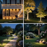3CCT LED Landscape Lights with Connectors, 12V Low Voltage, 3000K/4000K/5000K Selectable, 3W, 200LM, Outdoor | Lumora