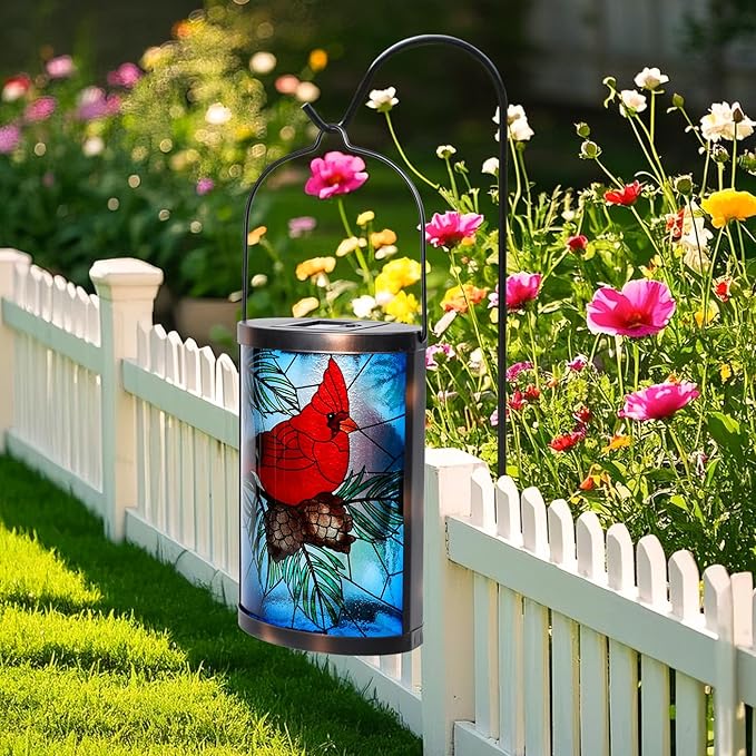 MUMTOP Hanging Solar Lanterns Outdoor Waterproof, Christmas Lantern Cardinal Solar Lights Outdoor Decorative Solar | Lumora