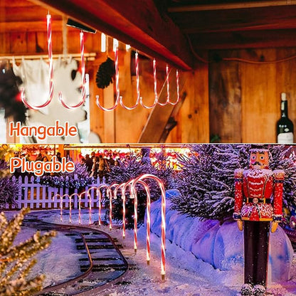 Brightown 35" Candy Cane Lights Outdoor Pathway, 10 Packs Jumbo Candy Cane Pathway Lights, 8 Modes LED Outdoor Candy Cane Decorations Christmas Pathway Lights Yard Lawn Driveway Walkway Sidewalk