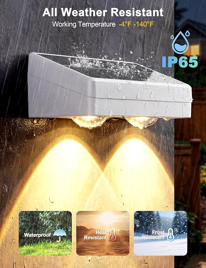 Solar Fence Lights Outdoor with Remote, 8 Pack, 9 Fixed Colors ＆ Color Changing Solar Lights Outdoor Waterproof IP65 Dusk-to-Dawn Vinyl Fence Lights for Patio, Railing, Pool, Porch, Backyard