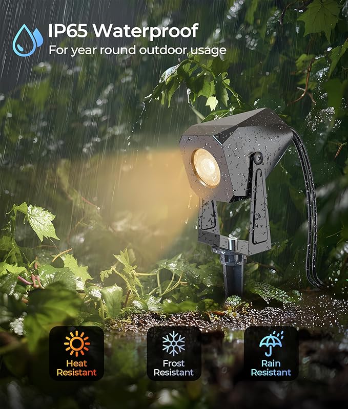 Outdoor Landscape Lighting, 4 Pack Outdoor Spotlights, LED Landscape Lights for House Yard Garden Lawn Tree Fence | Lumora