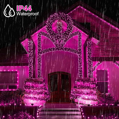 kemooie 300 LED Pink Valentine's Day Lights, 99 FT Connectable 8 Twinkle Modes String Lights with Memory Function, Waterproof Fairy Light for Outdoor Indoor Wedding Party Valentine's Day Decoration