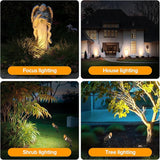 LUTEC Solid Brass Low Voltage Landscape Lighting, 12V Heavy Duty Waterproof Landscape Spotlights, Adjustable Bronze | Lumora