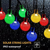 Solar String Lights Outdoor Waterproof IP65 9.3 Feet 20 LED 8 Modes Crystal Globe Fairy Light for Garden Parterre | Lumora