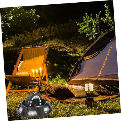 NUOBESTY 4Pcs Solar Ground Lights Outdoor Patio Pathway Landscape Lighting with Rotatable Side Glow Design Easy Installation Solar Powered Garden Decor