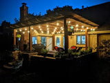 Brightech Bundle: Waterproof LED Outdoor String Lights Hanging, Dimmable 2W Vintage Edison Bulbs - 48 Ft + String | Lumora