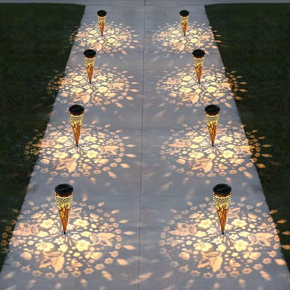 Hummingbird 2 Pack Solar Pathway Lights Metal Yard Garden Light Street Outdoor Landscape Lights Solar Powered Patio Walkway Path Sidewalk Outside Waterproof Lawn Decor Gift Mother Grandmom