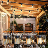 S14 Patio String Lights, 100FT Outdoor Patio String Light with 35 Clear LED Bulbs (2 Spare), UL Certified | Lumora